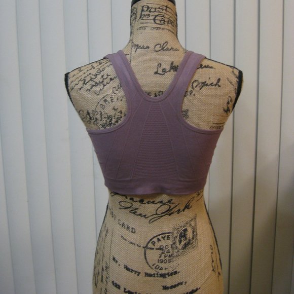 NWOT purple zip front sports bra M med - Picture 4 of 6